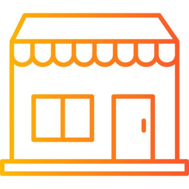 Dükkan. Web simgesi vektör illüstrasyonu