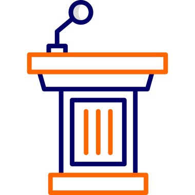 Podyum. Web simgesi basit illüstrasyon