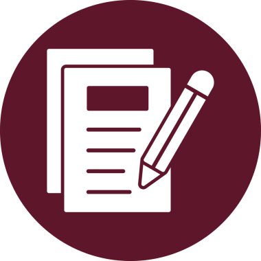 Notes Writing web icon, vector illustration