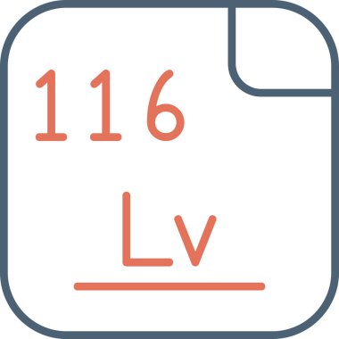 Livermorium modern simgesi, vektör illüstrasyonu
