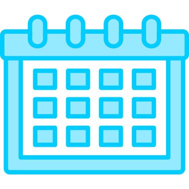 Takvim simgesi, vektör illüstrasyonu basit tasarım