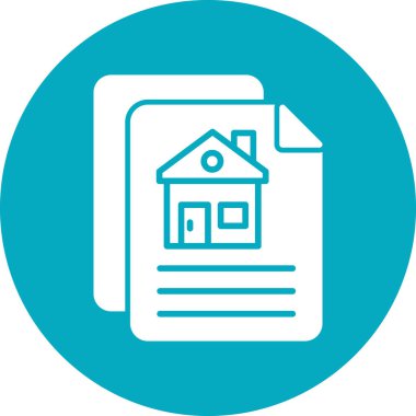 Contract icon, vector illustration simple design