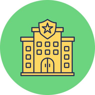 Police web icon. simple illustration