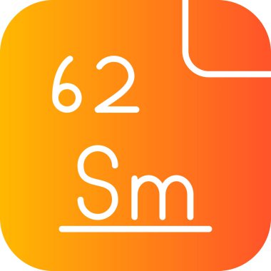 Mendeleev periyodik element tablosu, 62 Samaryum illüstrasyonu