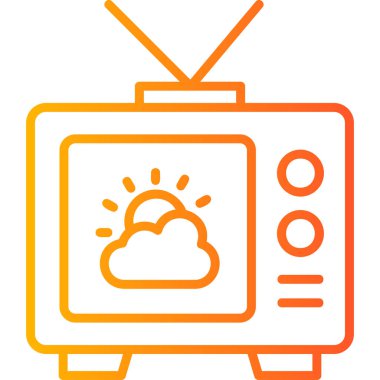 TV simgesi vektör illüstrasyonunda iklim