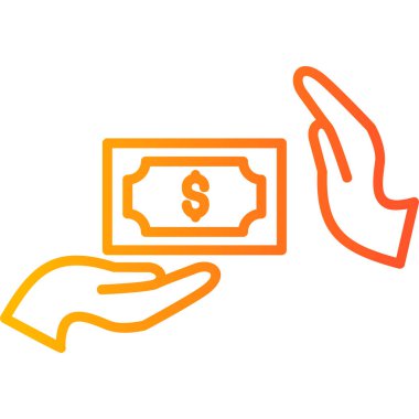 Para için. Web simgesi basit illüstrasyon