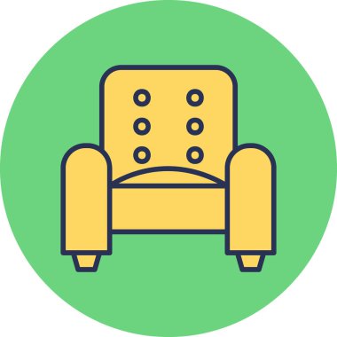 kanepe ikonu vektör illüstrasyonu