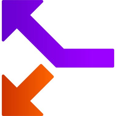 Yol web simgesini böl basit tasarım