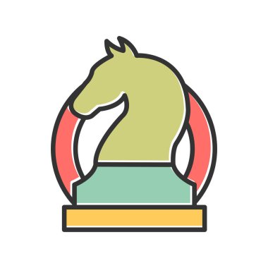 Satranç ikonu vektör illüstrasyonu