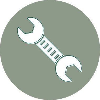 İngiliz anahtarı simgesi vektör illüstrasyonu