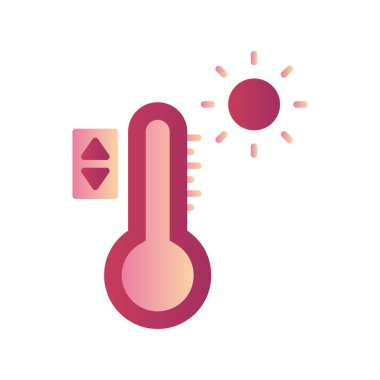 Termometre. Web simgesi basit tasarım