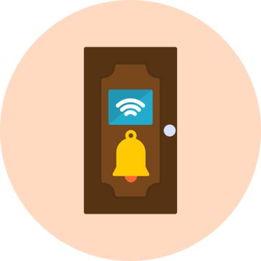 Kapı Çanı simgesinin vektör illüstrasyonu