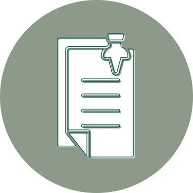 Belge simgesinin vektör illüstrasyonu