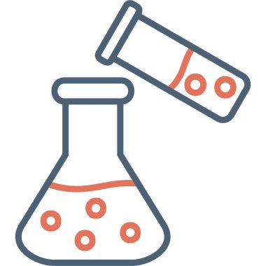 Kimya şişesi. Web simgesi basit tasarım 