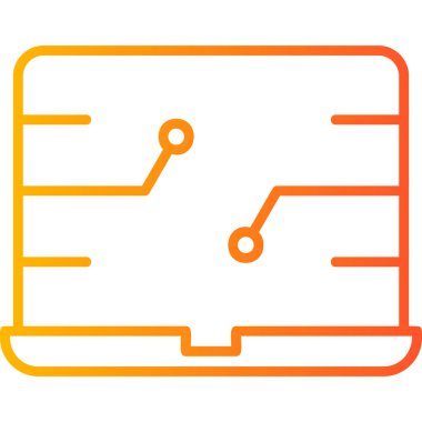 Bilgisayar. Web simgesi basit illüstrasyon