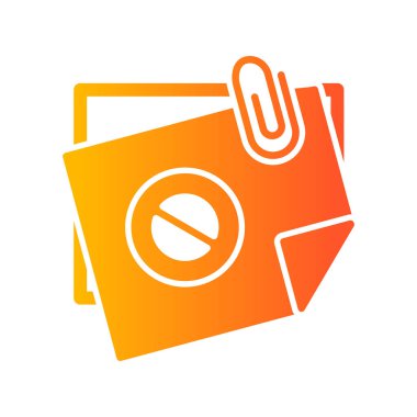 vector illustration of Sticky Notes Ban