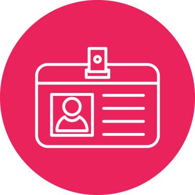 Kimlik kartı simgesi, vektör illüstrasyonu 