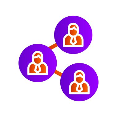 Abstract vector illustration of team work