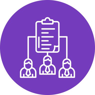 work Distribution web icon, vector illustration