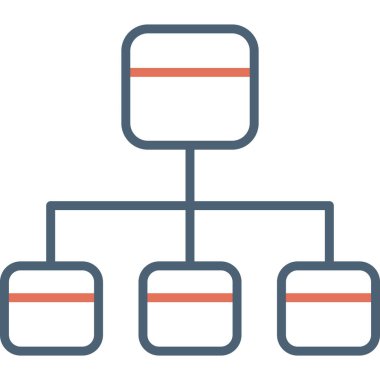Akış çizelgesi simgesi, modern tasarım illüstrasyonu