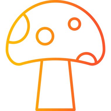 mantar simgesi vektör illüstrasyonu