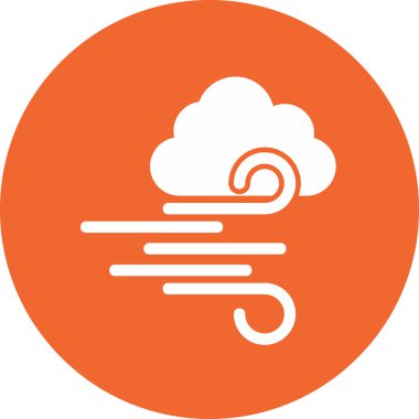 Rüzgar, hava simgesi vektör illüstrasyonu