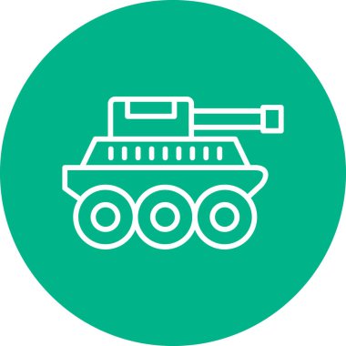 Tank simgesi, vektör çizimi