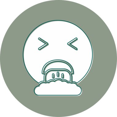 Üzgün bir yüzün vektör çizimi