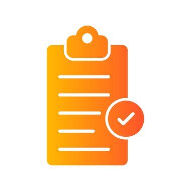 Kontrol listesi simgesi. Pano vektörünün basit çizimi ve web için biçim simgeleri