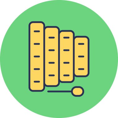 Ksilofon. Web simgesi basit illüstrasyon