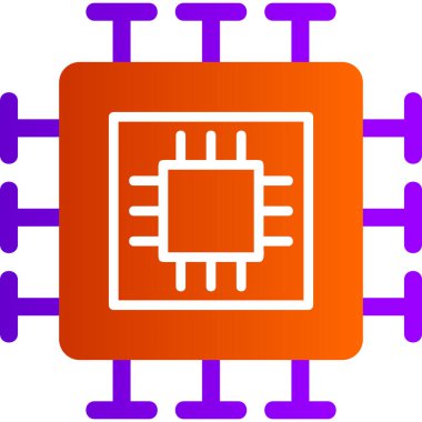 Çip simgesi vektör illüstrasyonu