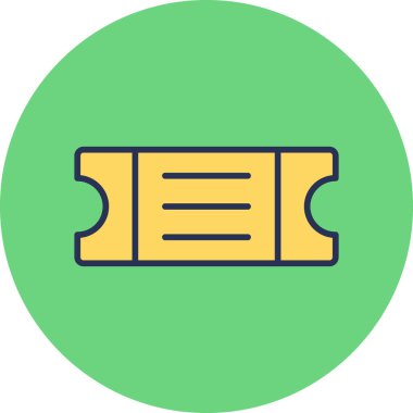 bilet ikonu vektör illüstrasyonu