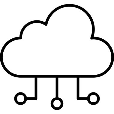 vector cloud technology icon illustration