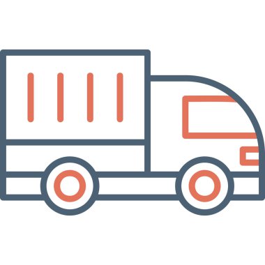 Kamyon. Web simgesi basit illüstrasyon