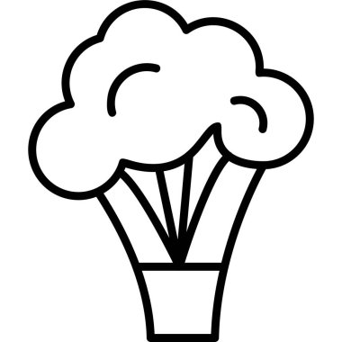 Brokoli. Web simgesi basit illüstrasyon