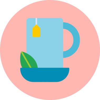 Çay. Web simgesi basit illüstrasyon 