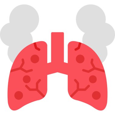 Ciğerler. Web simgesi basit illüstrasyon