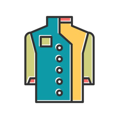 Şef Ceket simgesinin vektör illüstrasyonu