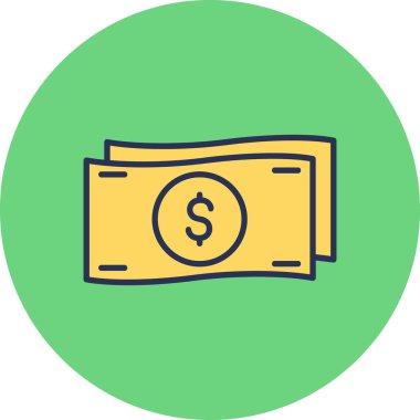 Para simgesinin vektör illüstrasyonu