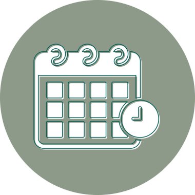 Takvim simgesi, vektör illüstrasyonu basit tasarım