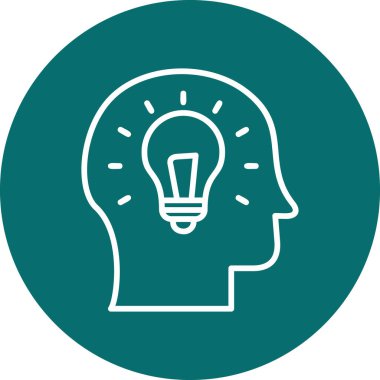 İnsan fikri modern simge, vektör illüstrasyonu