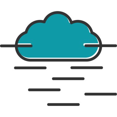 Sis, hava simgesi vektör illüstrasyonu