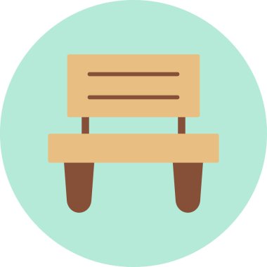 Masa. Web simgesi basit illüstrasyon