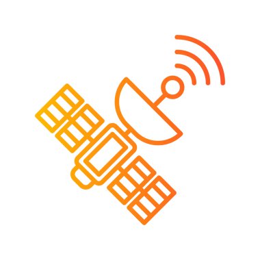 satellite icon. outline illustration of wireless antenna vector icons for web