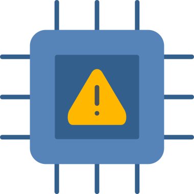 microprocessor icon, vector illustration simple design