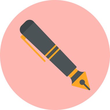 Dolma kalem simgesi, modern tasarım illüstrasyonu