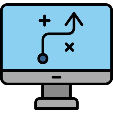Bilgisayar ekranında strateji oku 