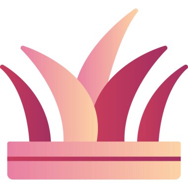 Çim simgesinin vektör illüstrasyonu