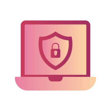 Data Security modern simgesinin vektör illüstrasyonu