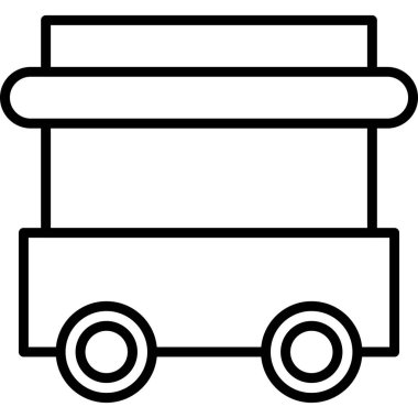 Yemek arabası. Web simgesi basit illüstrasyon